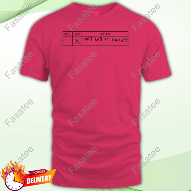 Merchlabs Merch Connor Tomlinson Not Big On Nature Tee Shirt
