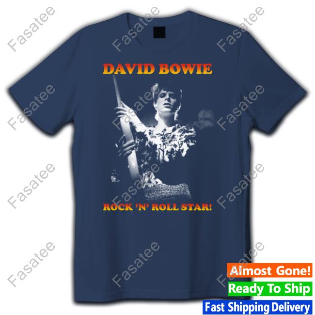 Davidbowie Merch David Bowie Rock N' Roll Star Long Sleeve