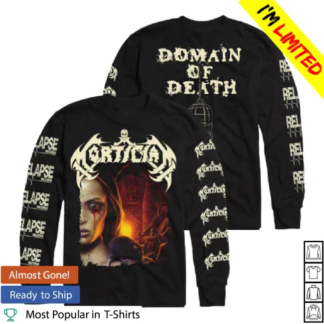 Trending Relapse Merch Store Mortician "Domain Of Death" New Shirt Relapse Shop