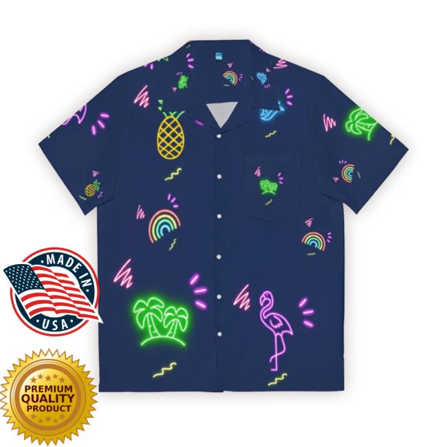 Official Men's For The Love Of Neon Hawaiian Tee Shirt