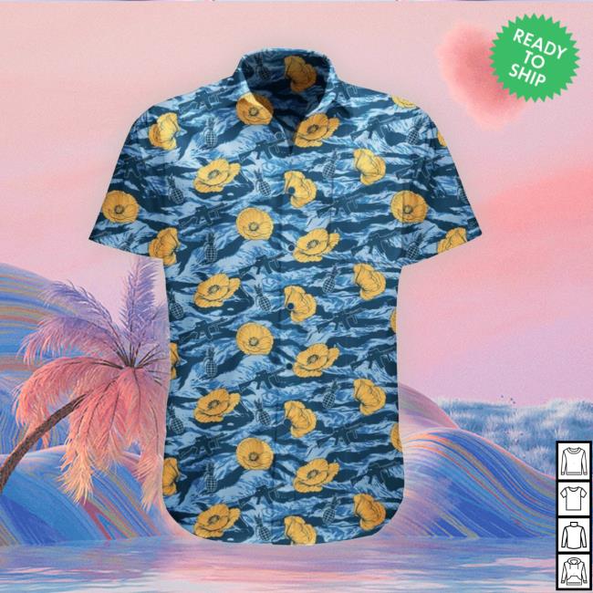 Official Tiger Stripe Blue Button-Up Shirt