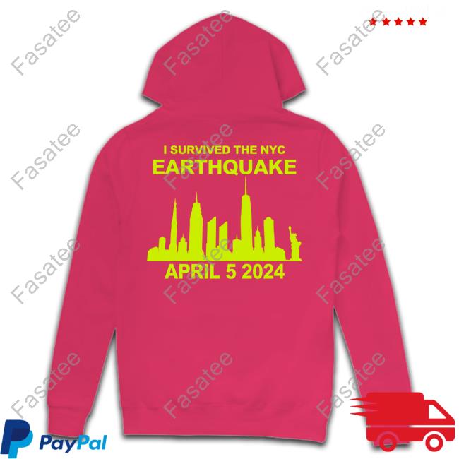 Skill Issue I Survived The Nyc Earthquake April 5Th 2024 Hooded Sweatshirt Skillissuexyz