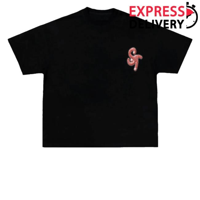 Suburb Talks Merch Store Candy Cane Black Crewneck Sweatshirt Suburb Talks Merch Store Candy Cane Black Crewneck Sweatshirt