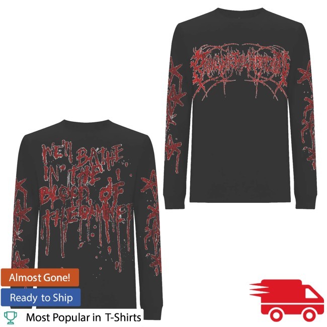 Bmth Merch Post Human Nex Gen Bathe In Blood Black Longsleeve Shirt - Fasatee
