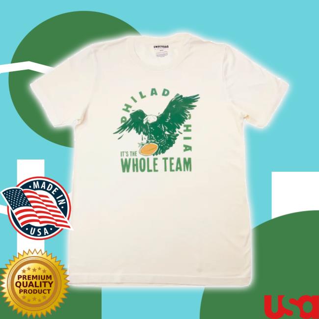 Original Underdogphl Merch Store Underdog Apparel The Whole Team T-Shirt (Cream) Underdogphl Shop