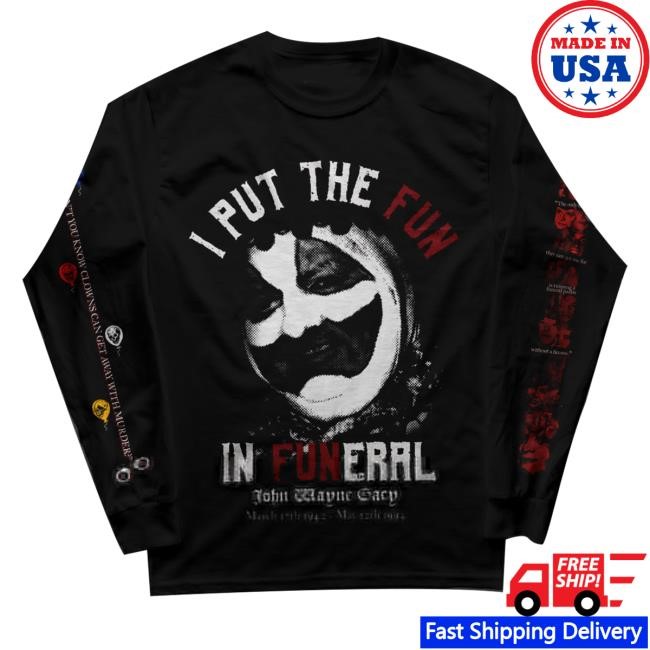 Hatecouture Merch John Wayne Gacy Hooded Sweatshirt