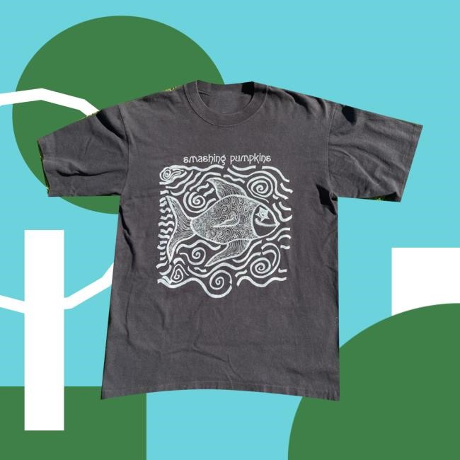 Into The Void Merch Store Smashing Pumpkins Glitter Fish Tee Shirt