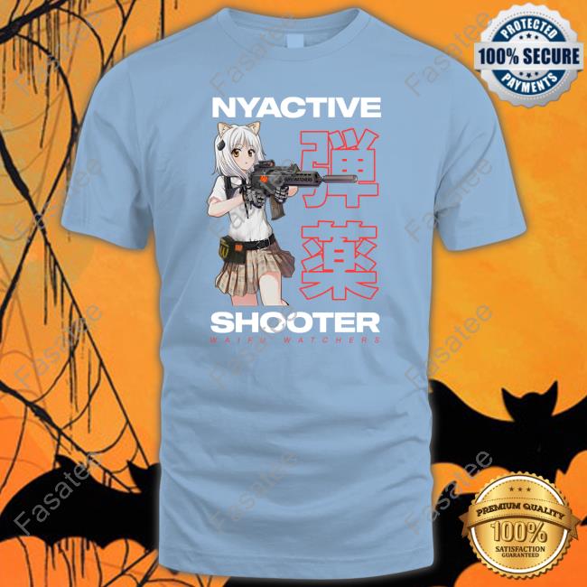 Nyactive Shooter Long Sleeve T Shirt Waifu Watchers Merch
