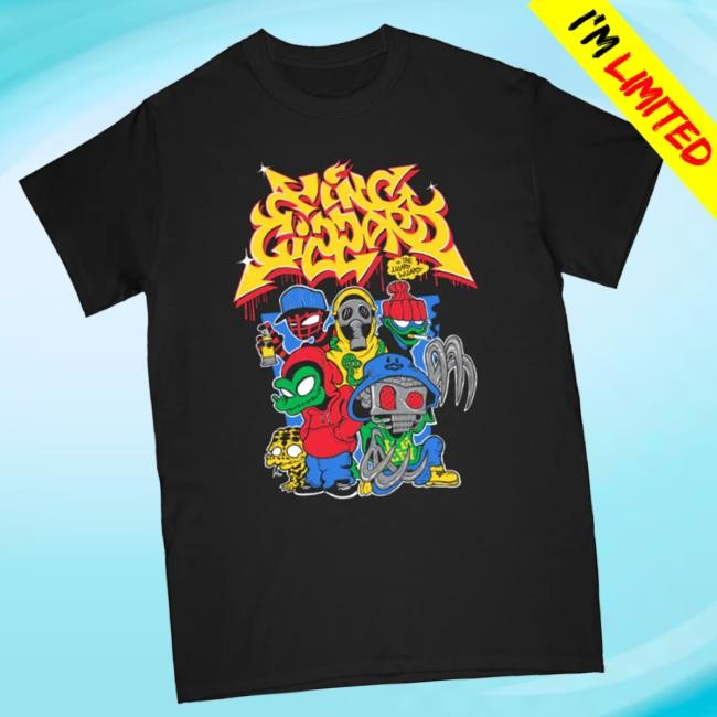 King Gizzard And The Lizard Wizard Gila Gang Tee - Black Crewneck Sweatshirt