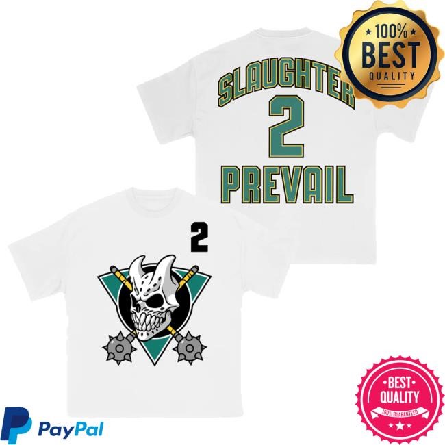 Official First Blood Merchandise Merch Slaughter To Prevail - Hockey White Hooded Sweatshirt