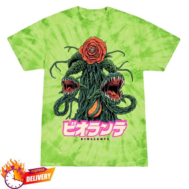Godzilla Merch Biollante A New Life Form Tie-Dye T-Shirt