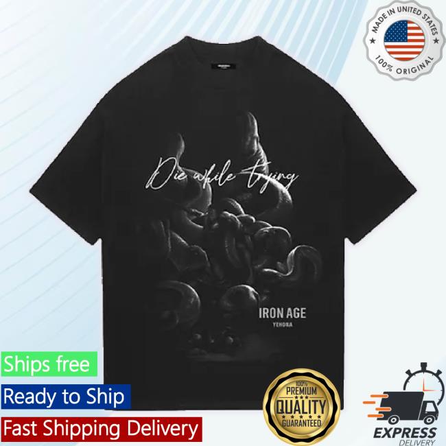 Official Yehonastudios Merch Store Die While Trying - Vintage Black New Shirt Yehonastudios Shop