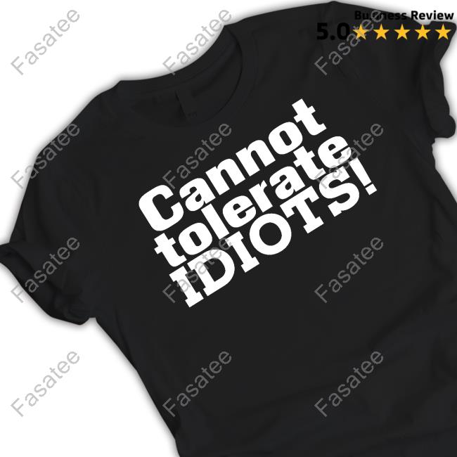 Zach Zimmerman Wearing Cannot Tolerate Idiots T-Shirt