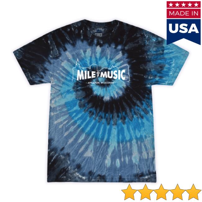 Official Mile Of Music Festival Merch Store Classic Dark Tie-Dye Hoodie Sweatshirt Mileofmusic Shop
