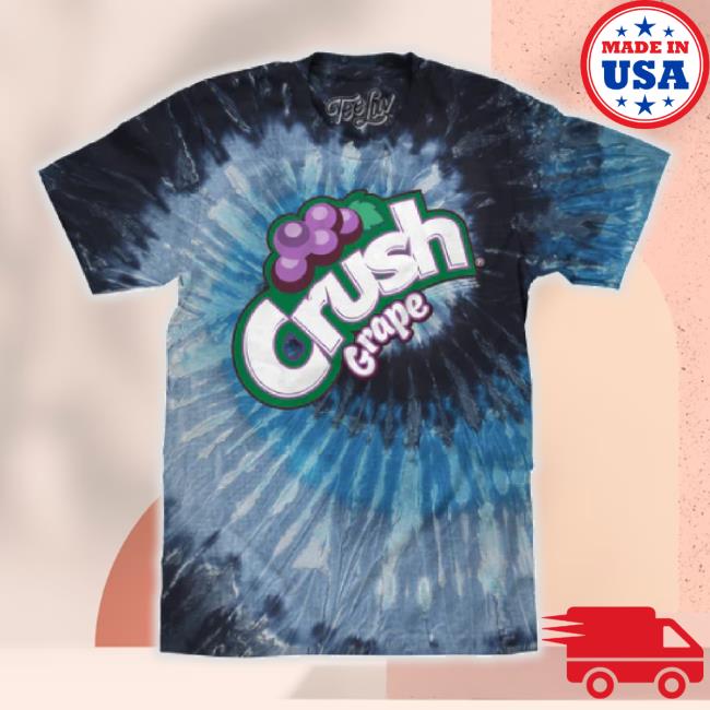 Grape Crush Soda Logo Tie Dye - Evening Sky Tie Dye Hoodie