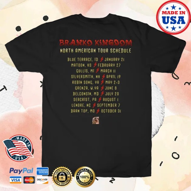 Knifepoint Horror Merch Branko Kingdom Tour Dates Tee Shirt