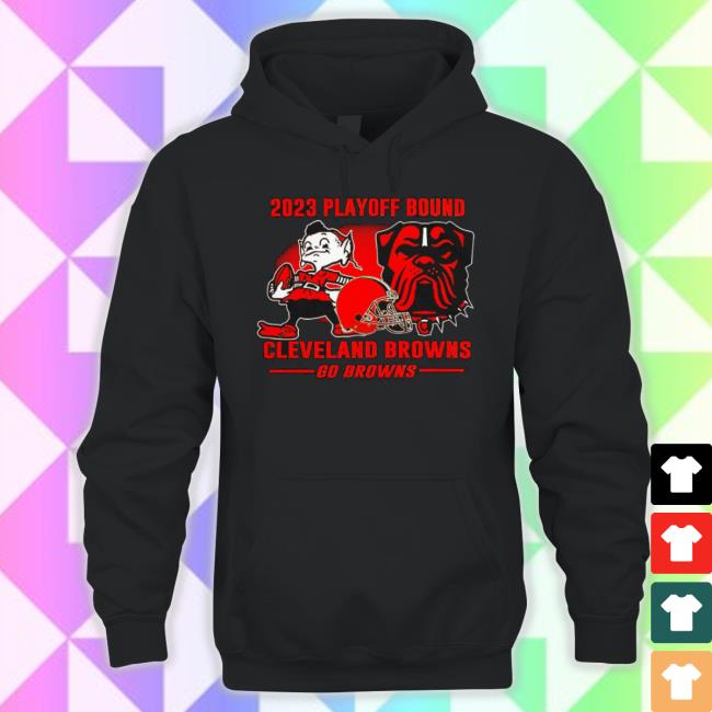 Original Cleveland Browns 2023 Playoff Go Brown Logo Sweatshirt