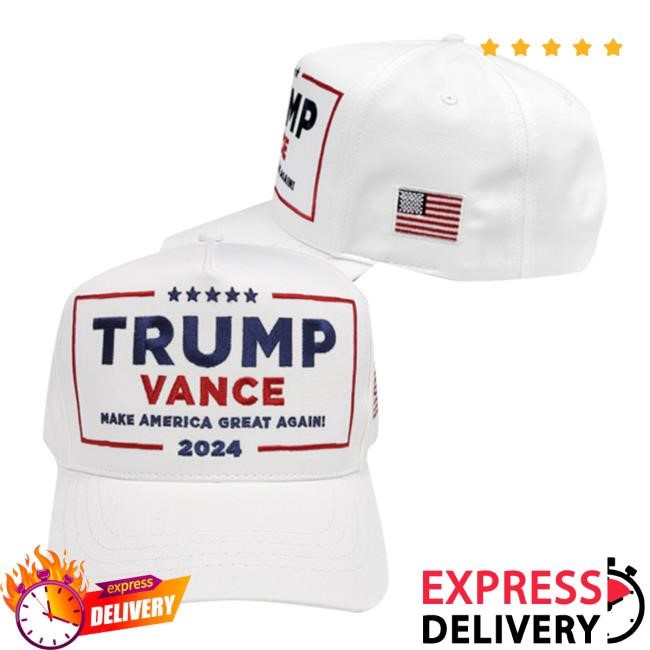 Trump-Vance Make America Great Again White New Twill Cap