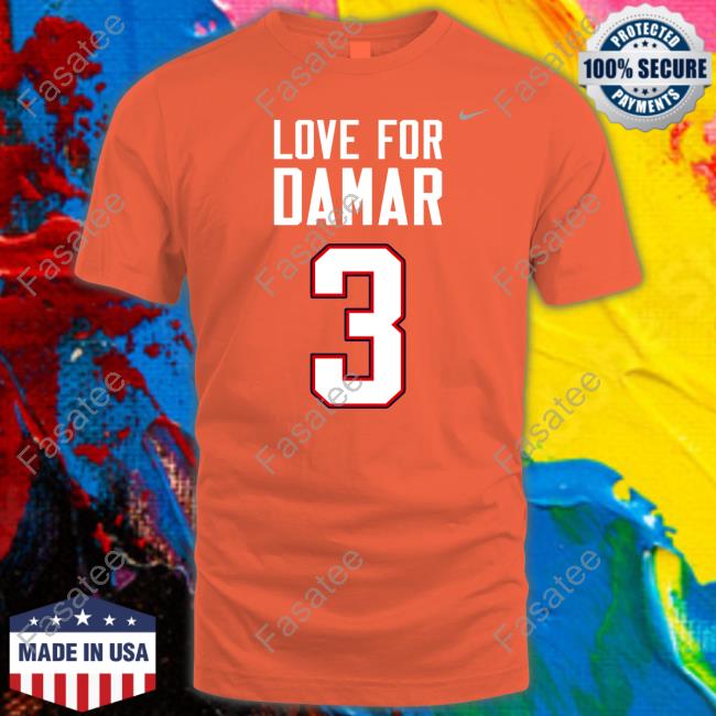 Quarterback Josh Allen Wearing Love For Damar 3 Tee Shirt Gametime