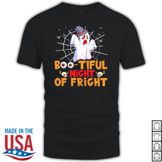 Bootiful Night Of Fright Funny Halloween Spooky Long Sleeve Tee Shirt