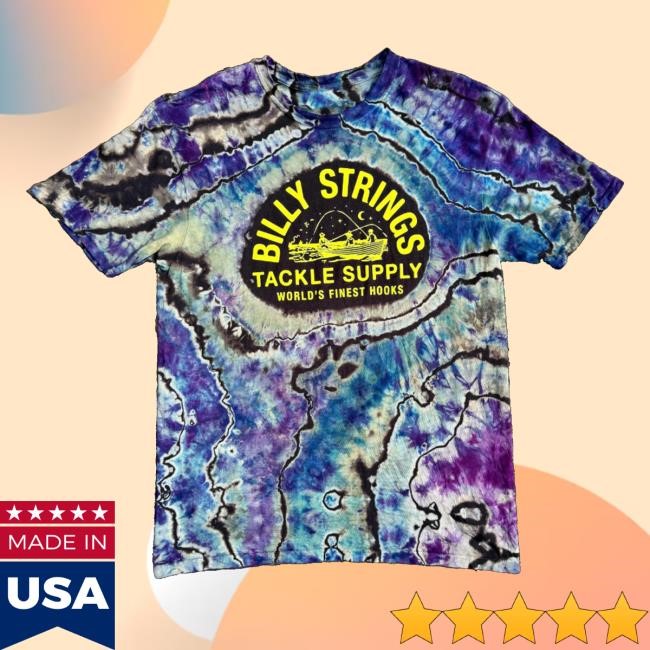 Billy String Merch Billy String Tackle Supply World's Finest Hooks Tie Dye Classic Shirt