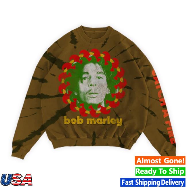 Original Bob Marley Merch Store Bob Marley Catch A Fire Tie Dye Tee Bobmarley Shop