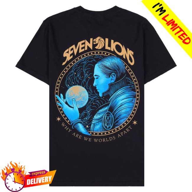 Original Seven Lions Merch Store Worlds Apart T-Shirt Seven Lions Merch Store Worlds Apart Tee Shirt