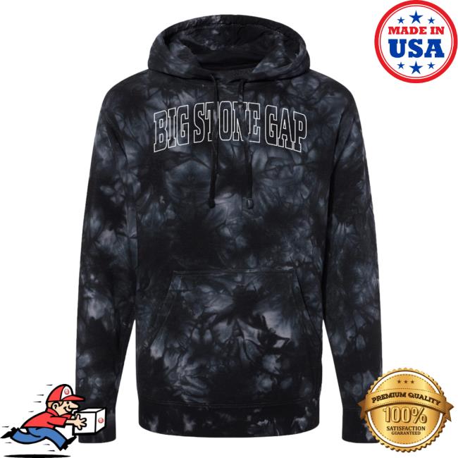 Official Hometown Apparel Clothing Merch Big Stone Gap Virginia Trendy Block Tie-Dye Hoodies Tie Dye Black