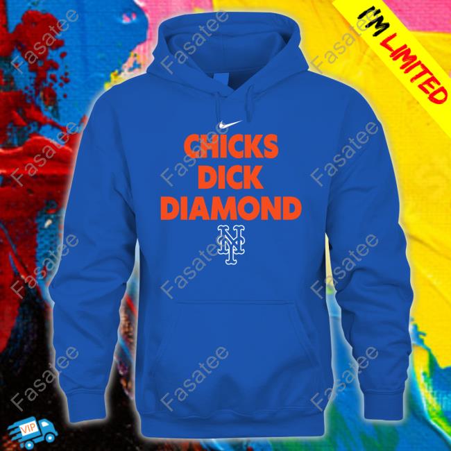 Chicks Dick Diamond SNY Mets Long Sleeve Tee Shirt