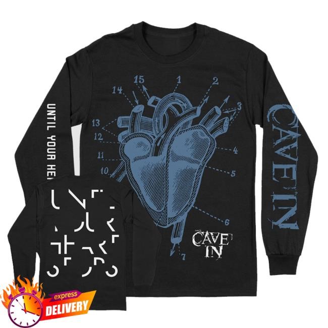 Deathwish Inc Merch Cave In The Heart Black Long Sleeve Hoodie