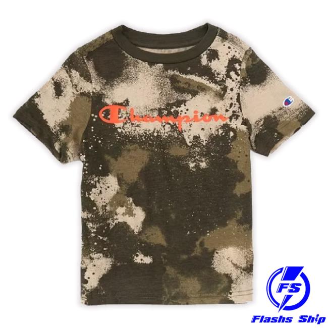 Champion Little Boys 4-7 Short Sleeve Hyperwash Camouflage Printed Hoodie