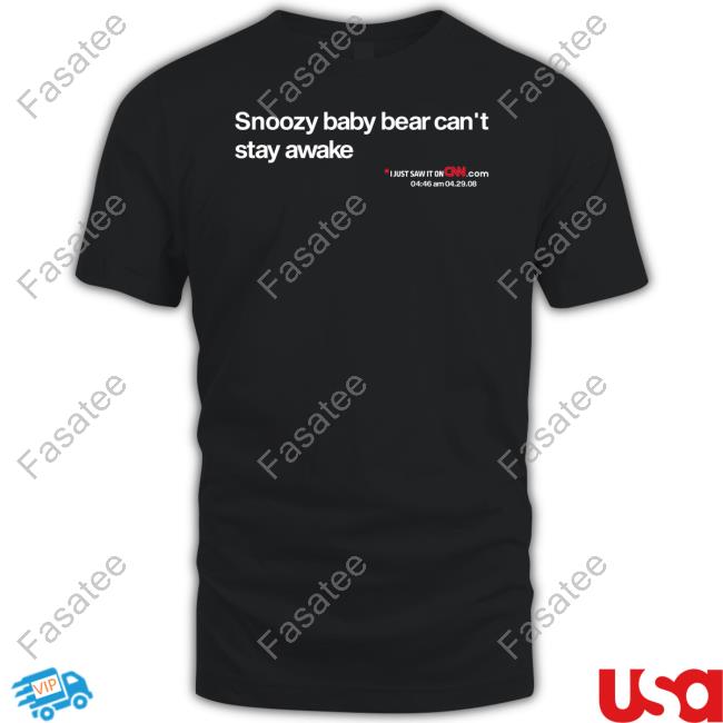 Official Snoozy Baby Bear Can't Stay Awake Tee