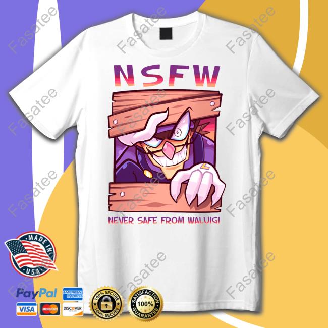 Nsfw Never Safe From Waluigi Long Sleeve Tee Shirt