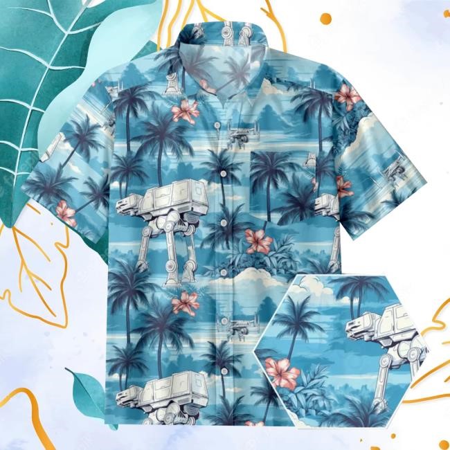 Geeksoutfit Merch Store Shop Imperial Walker Blue Hawaiian Hoodie
