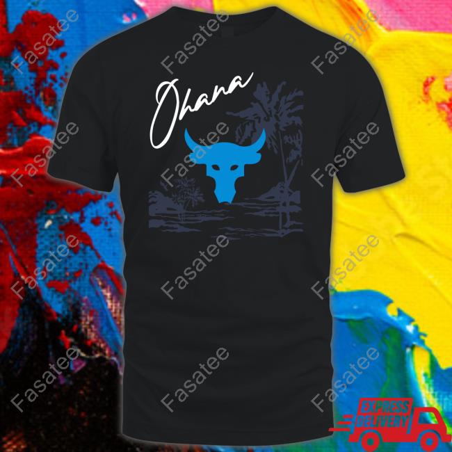 Dwayne Johnson Wearing Ohana Project Rock Transport T Shirt