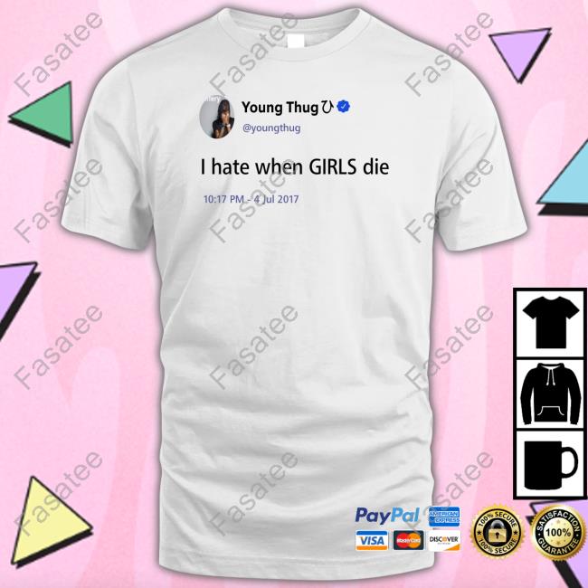 Young Thug I Hate When Girls Die Tank Top