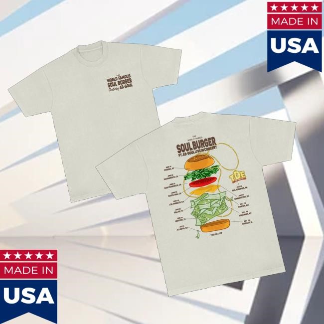 Txdxe Merch Soul Burger Tour Limted Shirt