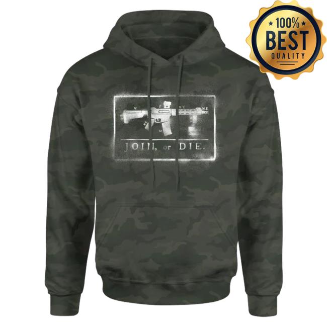 Official Howitzer Clothing Join Or Die Popover Hoodie Military Green Camo