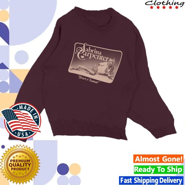 Sabrina Carpenter Merch Store Short N' Sweet Brown Tour Zip Hoodie