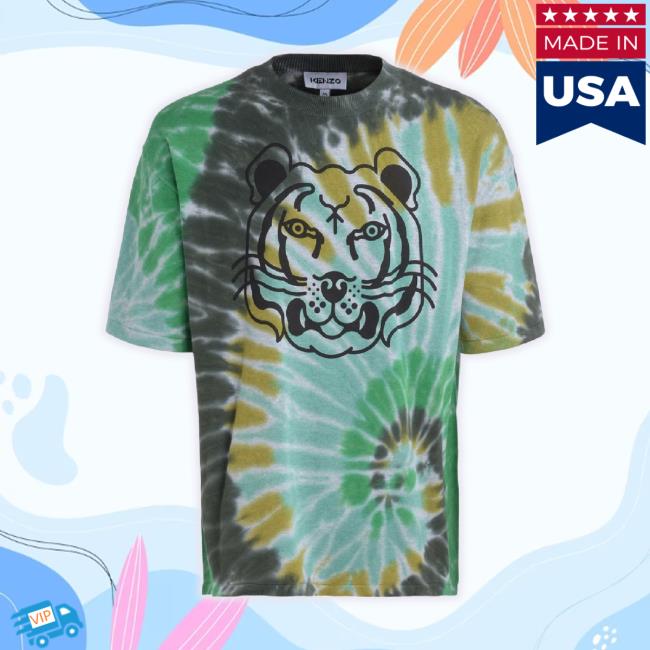 Original H-Brands Merch Store Kenzo Classic Shirt Kenzo K-Tiger Tie-Dye Verde H-Brands Shop