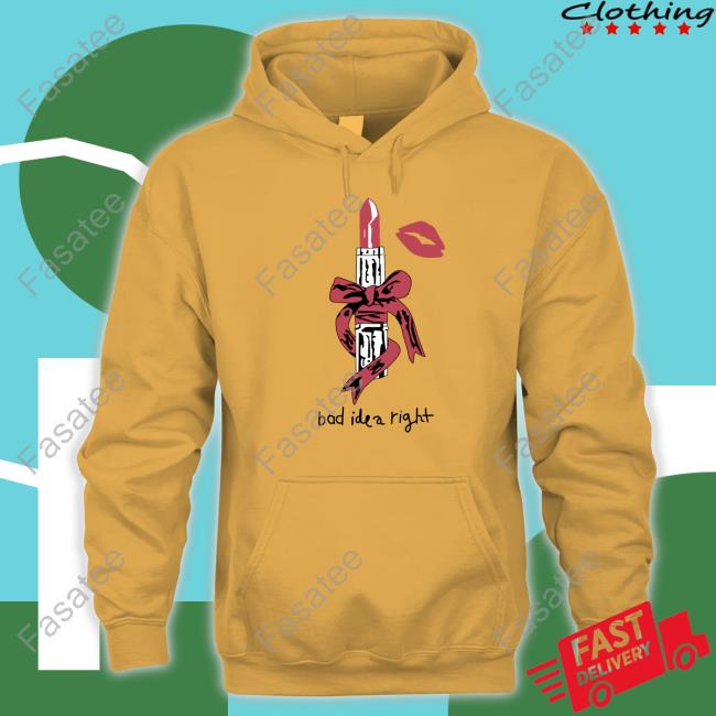 Bad Idea Right Lipstick Tee Guts Gallery Bad Idea Right Lipstick Tee Shirt Olivia Rodrigo Hq