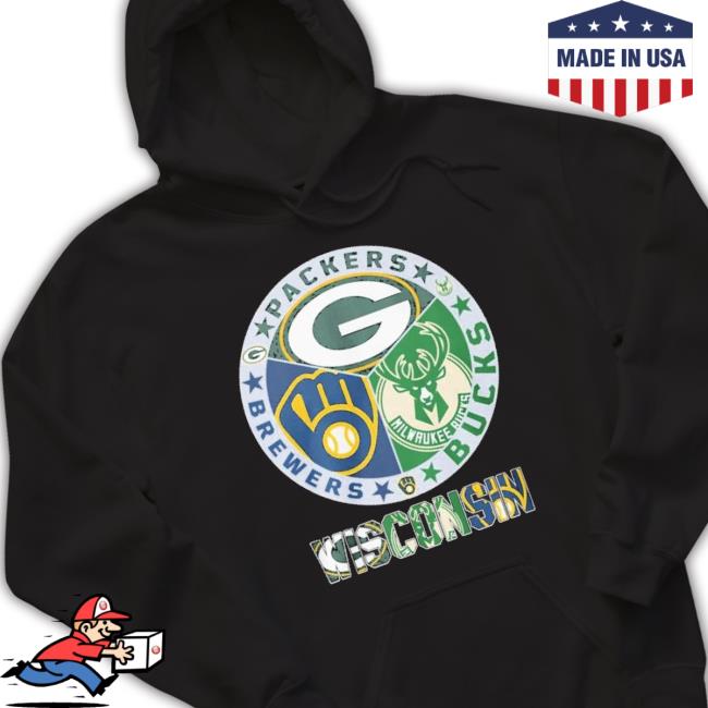 Official Wisconsin Green Bay Packers Brewers Milwaukee Bucks shirt Official Wisconsin Green Bay Packers Brewers Milwaukee Bucks Shirt