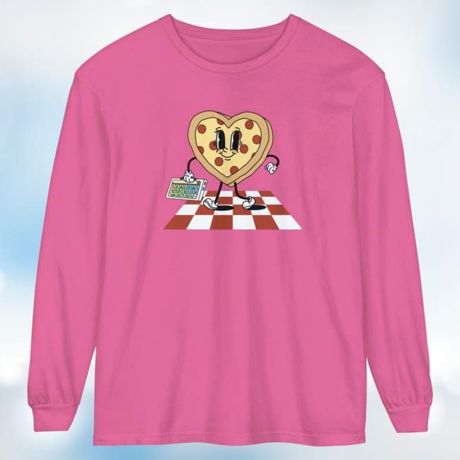 Official Emilybspeech Merch Pizza My Heart Aac Long Sleeve Comfort Colors T-Shirt