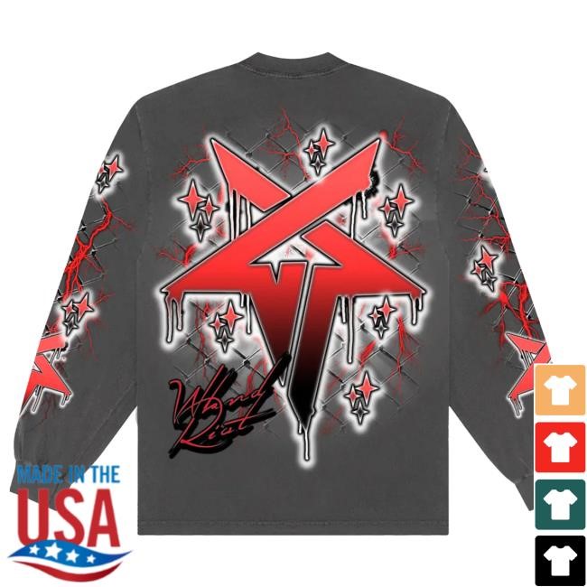 Urban Streetwear Merch Riot Angel Long Sleeve Tee (Faded Grey) T-Shirt