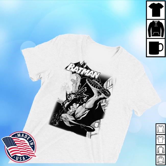 Dc Merch Shop Store Batman Hush Pencils Tri-Blend Long Sleeve Shirt