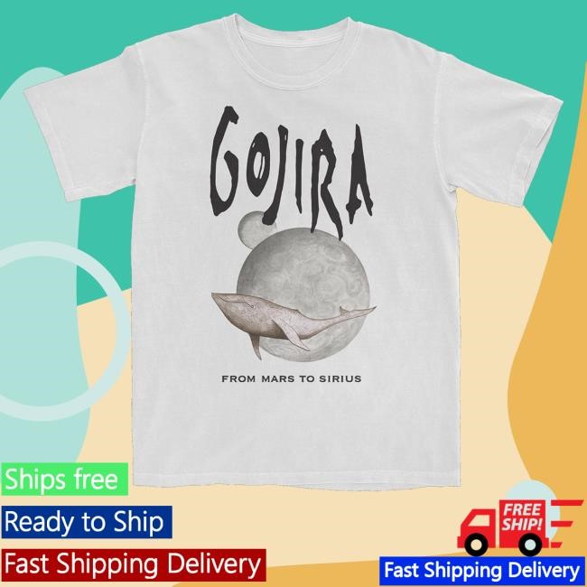 Gojira Merch Store Shop Whale From Mars White Sweatshirt