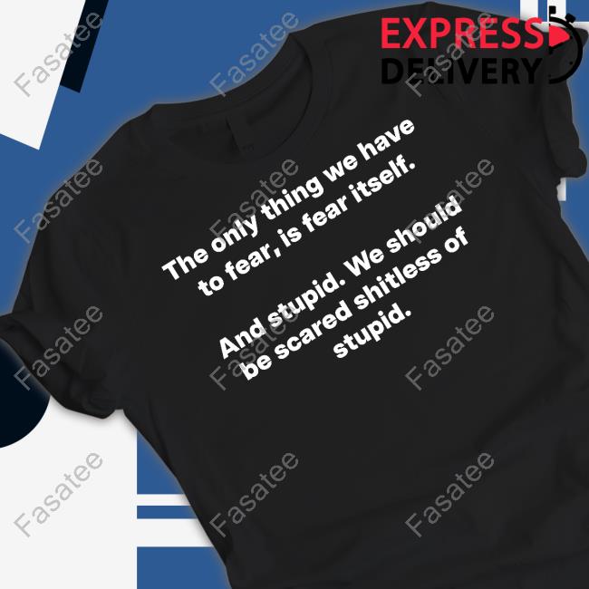 The Only Thing We Have To Fear, Is Fear Itself And Stupid We Should Be Scared Shitless Of Stupid Hoodie