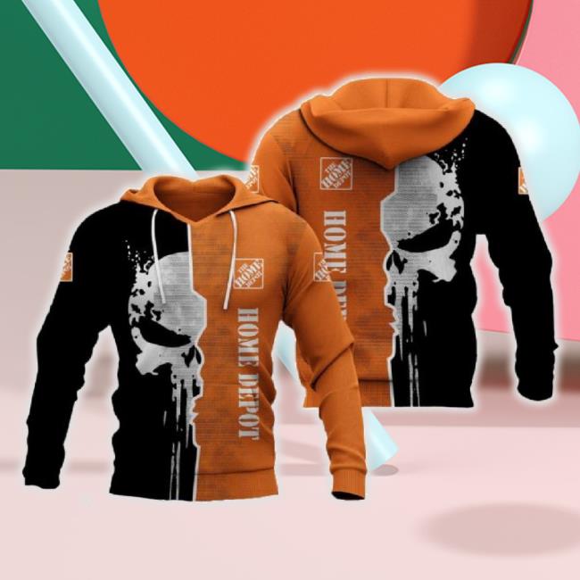 Skull Halloween Home Depot Logo Brand 3D Zip T-Shirt Pullover Print For Men And Women