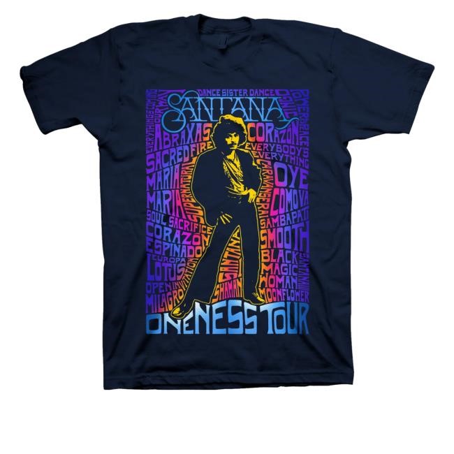 Santana Online Store Wordsmith Tee Shirt Santana Oneness Tour