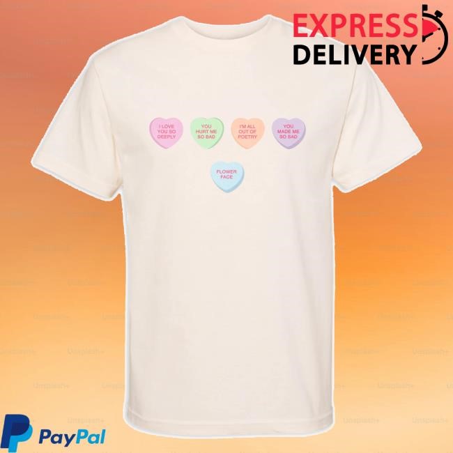 Flower Face Merch Flower Face Candy Hearts Classic Shirt